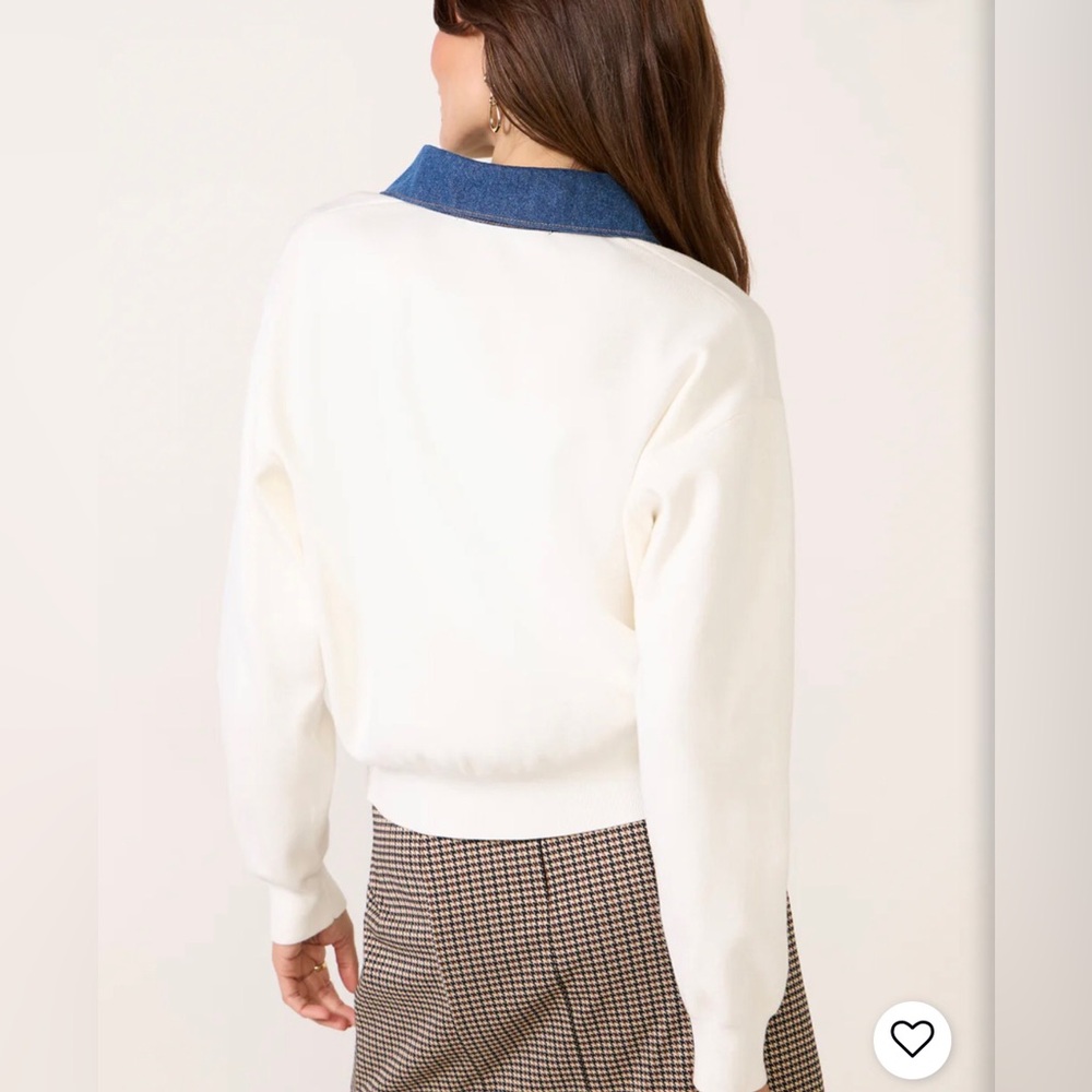 French Connection: Denim Collard Sweater. XS. New without tags! Perfect! - Picture 4 of 9